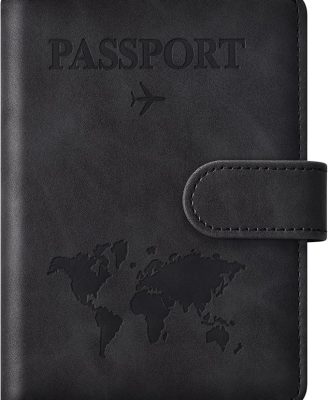 Eoehro Passport Holder for Travel Essentials, Passport Wallet Cover Case for Travel Must Haves Accessories
